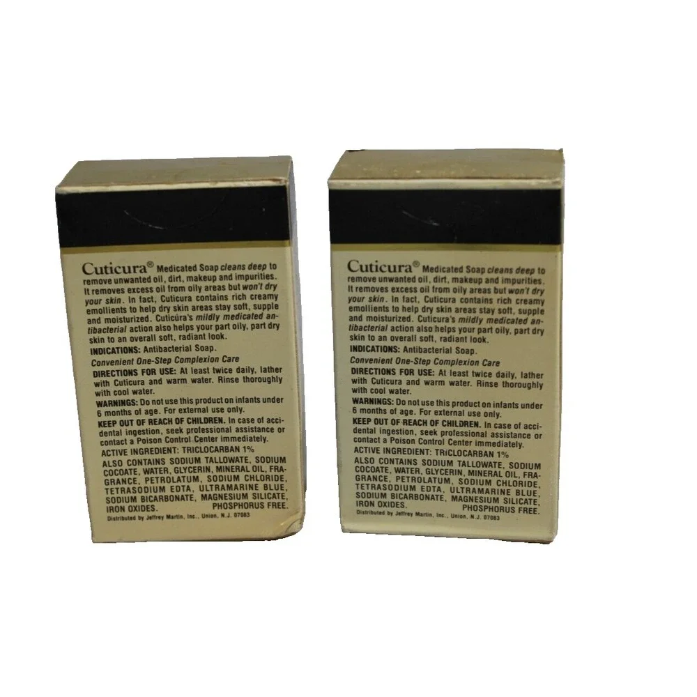 Vintage CUTICURA Antibacterial‎ Soap RARE 3.25 oz Sealed Set of 2 Set Prop